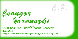 csongor horanszki business card